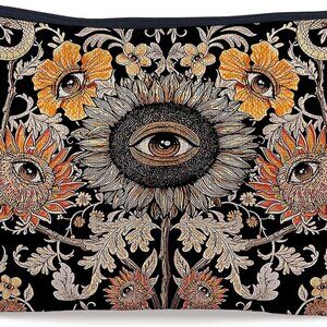 Tarot Evil Eye Sunflower Hippie Snake Vintage Flowers Floral Cosmetic Bag Decora